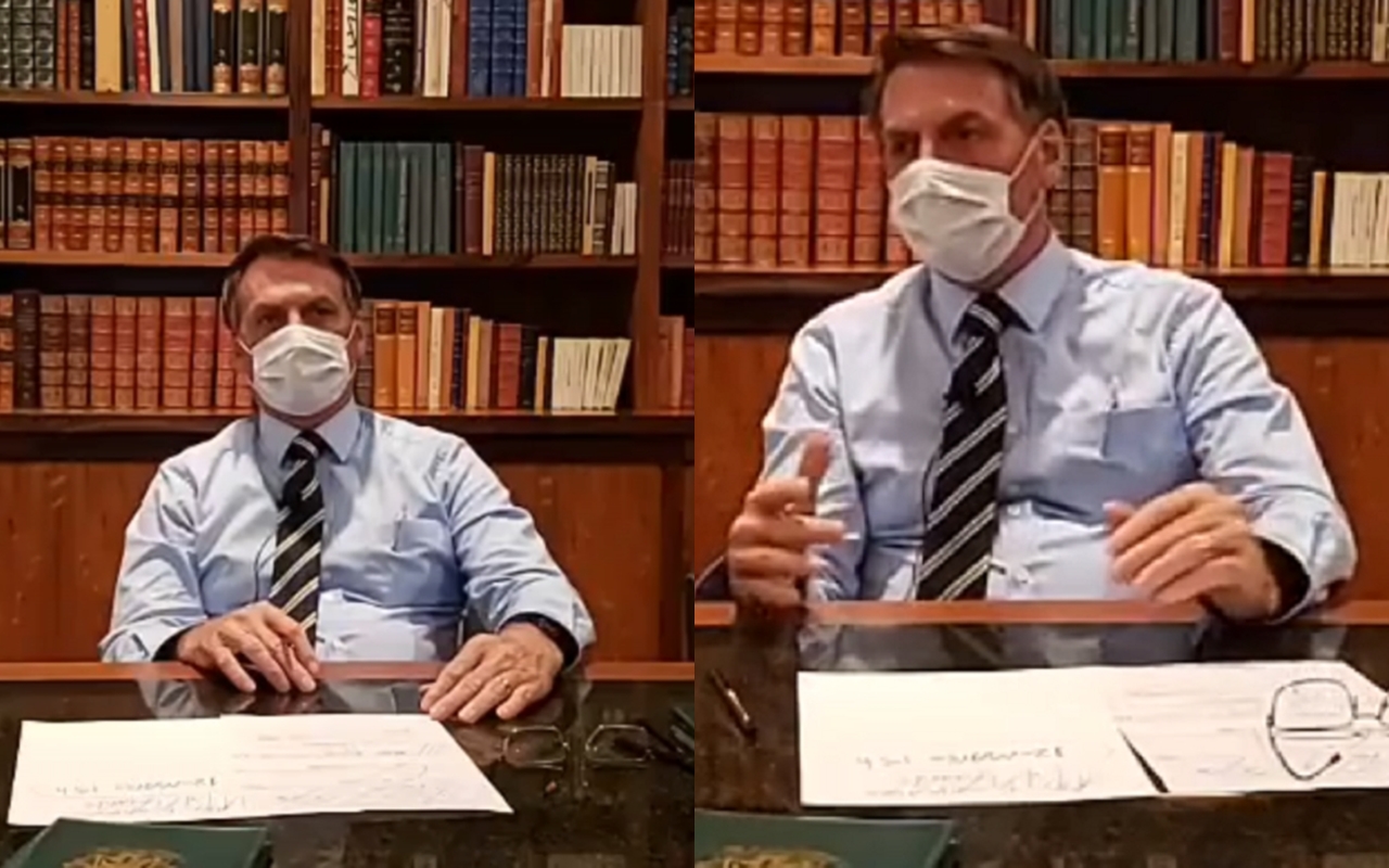 Primeiro exame feito por Bolsonaro referente ao novo coronavírus testou positivo (Foto: reprodução)