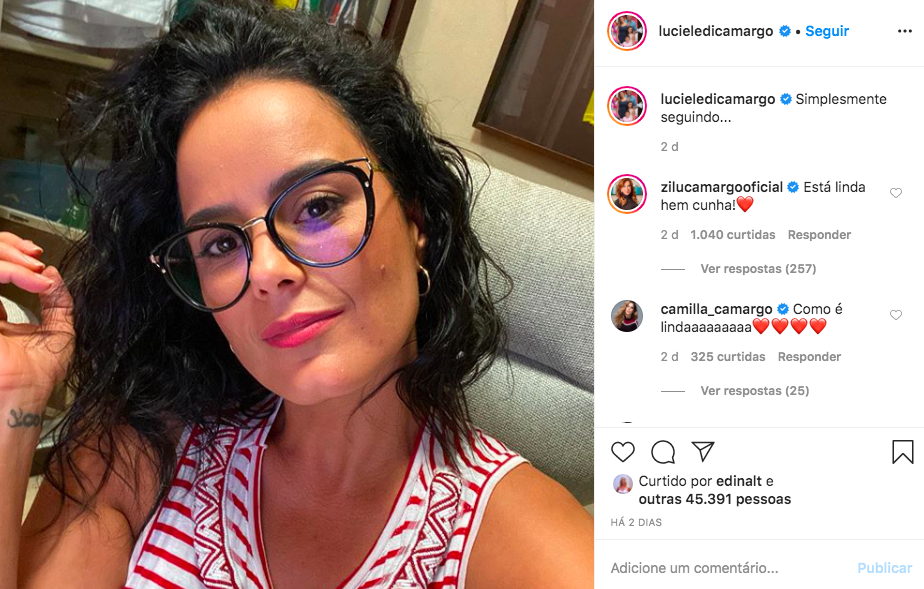 A famosa empresária e ex-mulher de Zezé Di Camargo chamou atenção dos seguidores após responder uma publicação da irmã do músico (Foto: reprodução/Instagram)