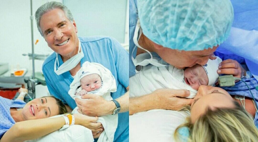 Ana Paula Siebert e Roberto Justus mostram nascimento da primeira filha em fotos nas redes sociais. (Foto: Reprodução/Hanna Rocha)