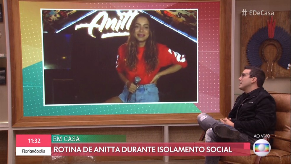 Anitta bateu papo com André Marques no É de Casa - Foto: Reprodução