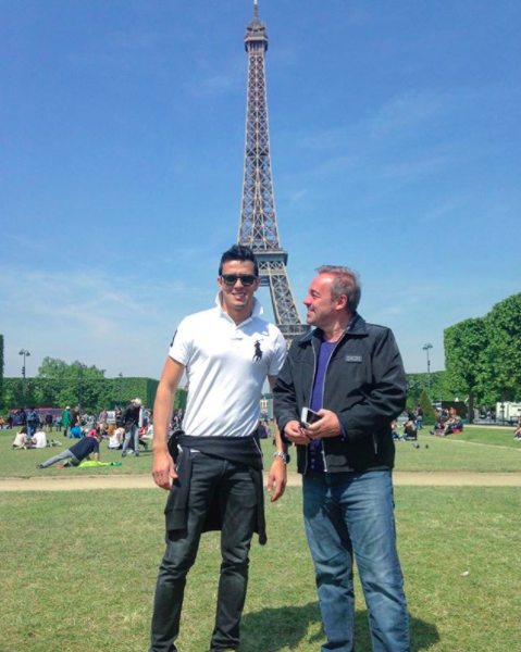 Thiago Salvático e Gugu Liberato em Paris